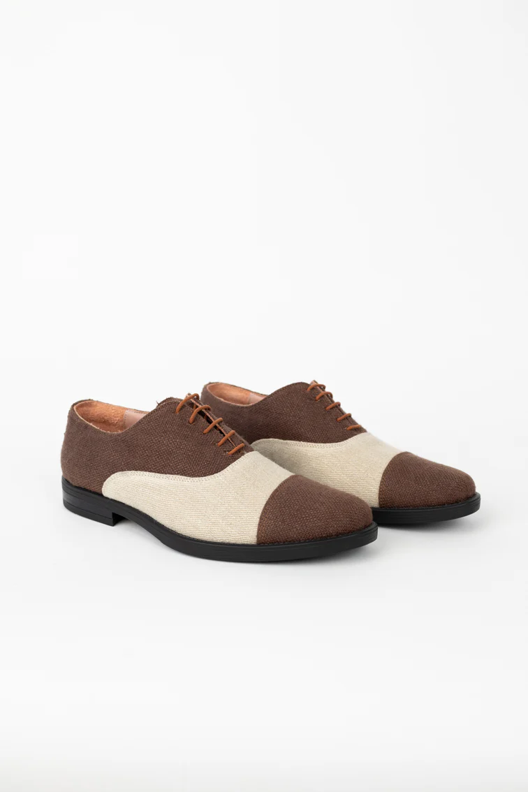 Pantofi Dunărea 100% Cânepă - Bej & Maro | Eleganță Sustenabilă by De IONESCU - imagine 8