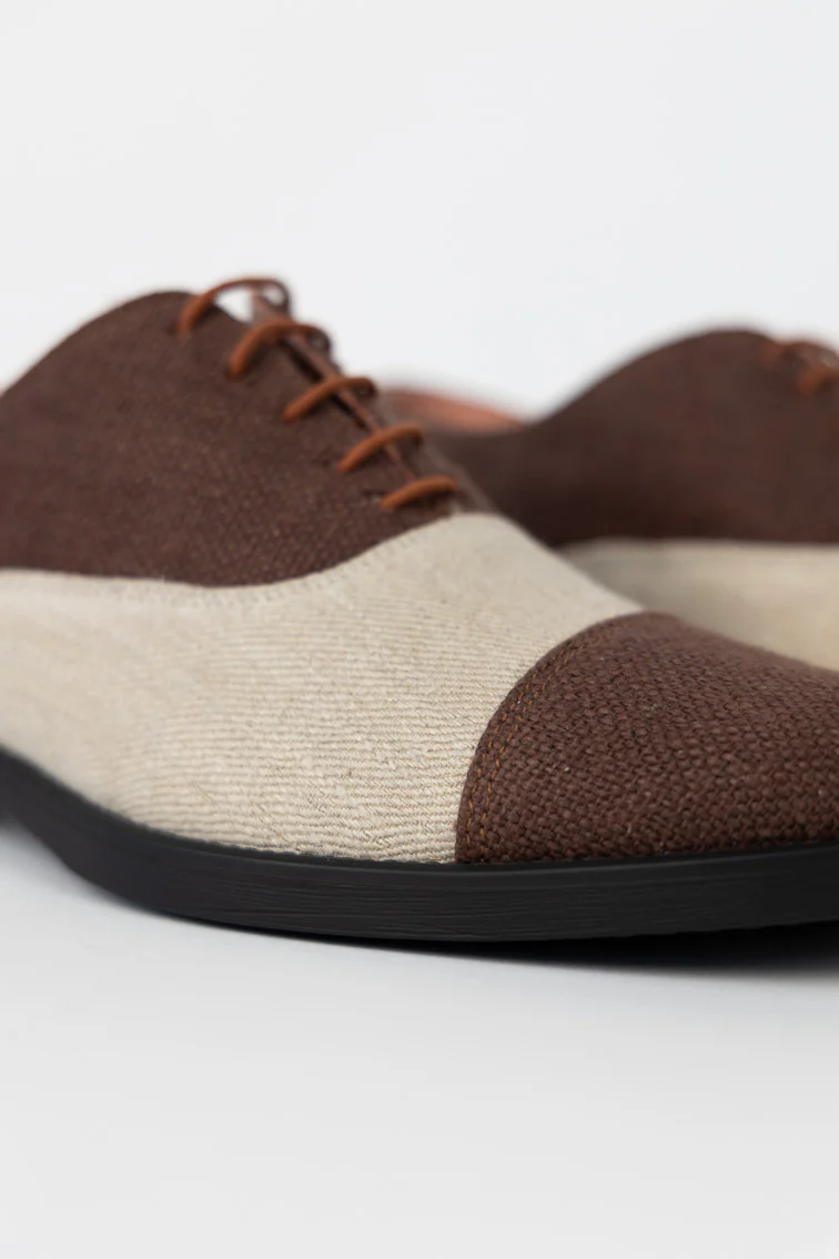 Pantofi Dunărea 100% Cânepă - Bej & Maro | Eleganță Sustenabilă by De IONESCU - imagine 7