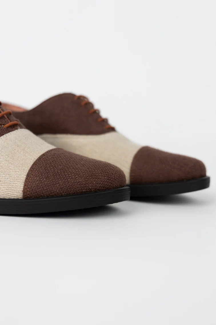 Pantofi Dunărea 100% Cânepă - Bej & Maro | Eleganță Sustenabilă by De IONESCU - imagine 5