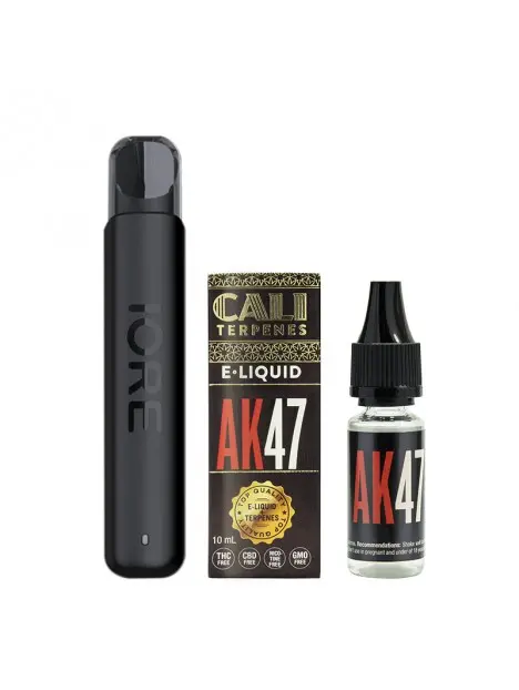 Rechargeable Vape Pod plus Terpene E Liquid Pack cu eLeaf Iore Lite si e liquid Cali Terpenes