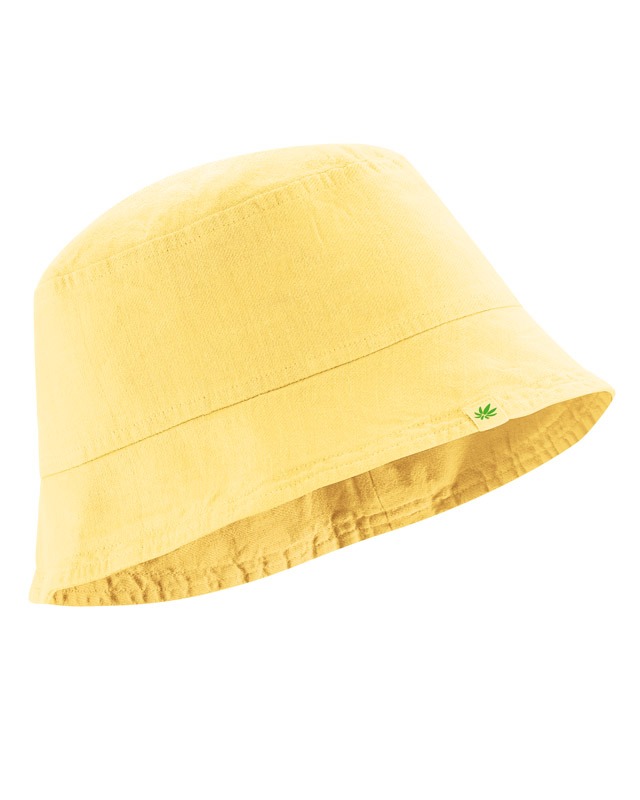 Pălărie bucket din cânepă și bumbac organic, unisex – HempAge 2 Pălărie bucket din cânepă HempAge, culoarea Unt, vedere produs