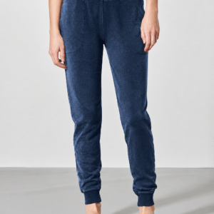 Pantaloni de trening yoga damă din cânepă și bumbac organic, culoarea Bleumarin
