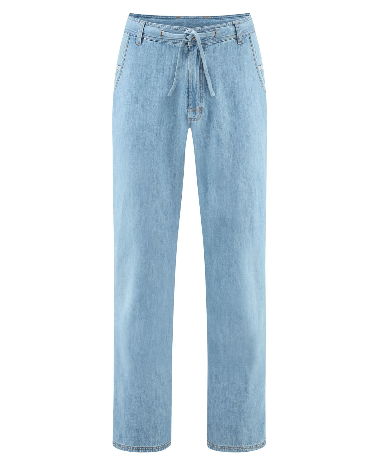 Pantaloni bărbați cu 5 buzunare și croi drept din cânepă și bumbac organic – HempAge 3 Pantaloni bărbați cu 5 buzunare și croi drept din cânepă și bumbac organic, culoarea Aqua