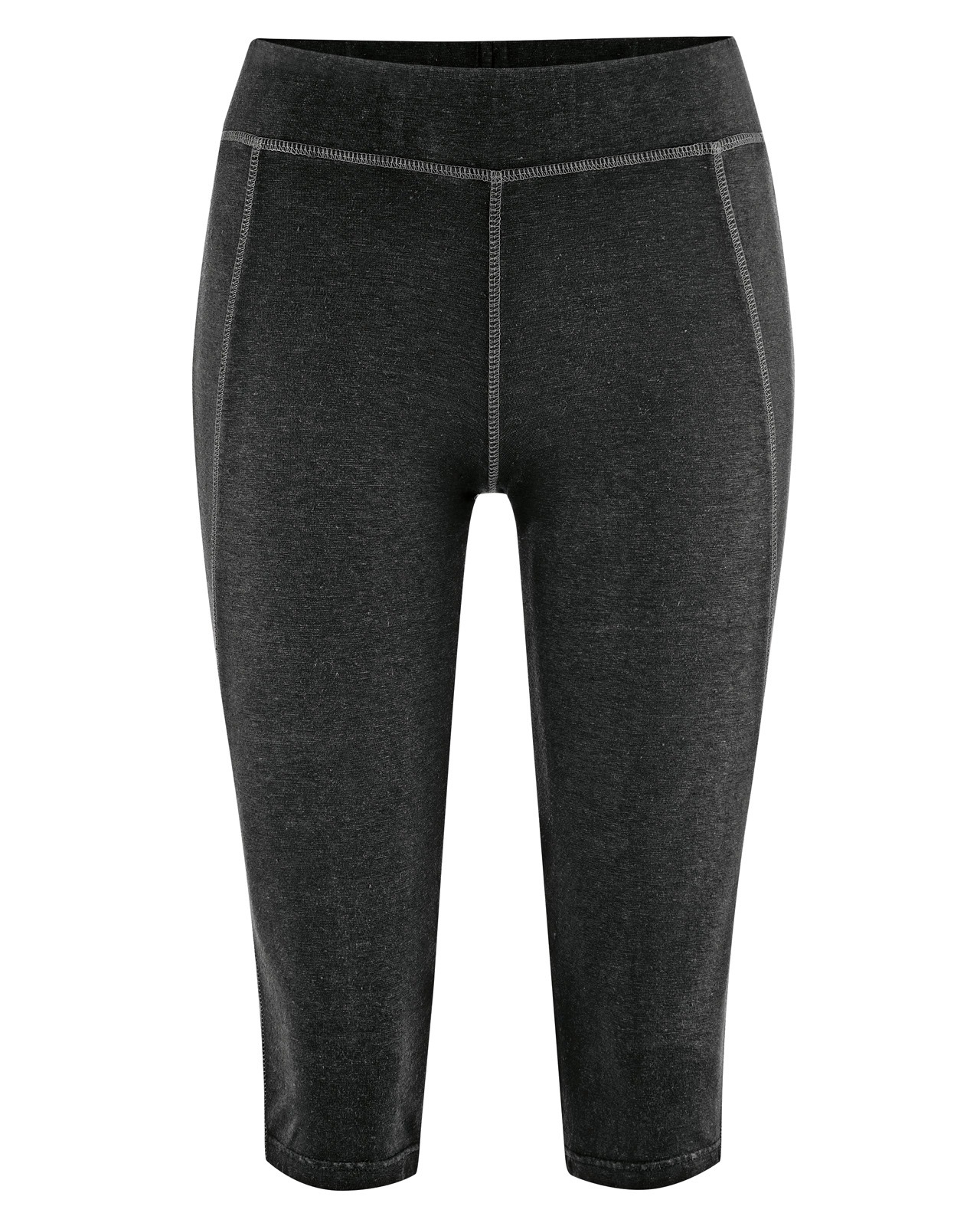 Colanți Yoga din Cânepă și Bumbac Organic, Lungime 7/8 2 Colanți Yoga din Cânepă și Bumbac Organic, Lungime 7/8 – Negru – vedere purtat / detaliu