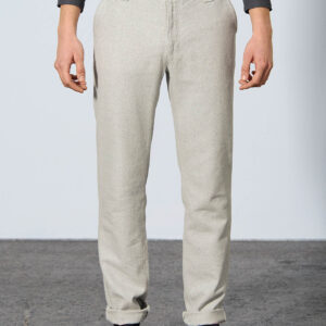Pantaloni Chino Sport din Cânepă, Bumbac Reciclat și Bumbac Organic – Natural – vedere față / produs