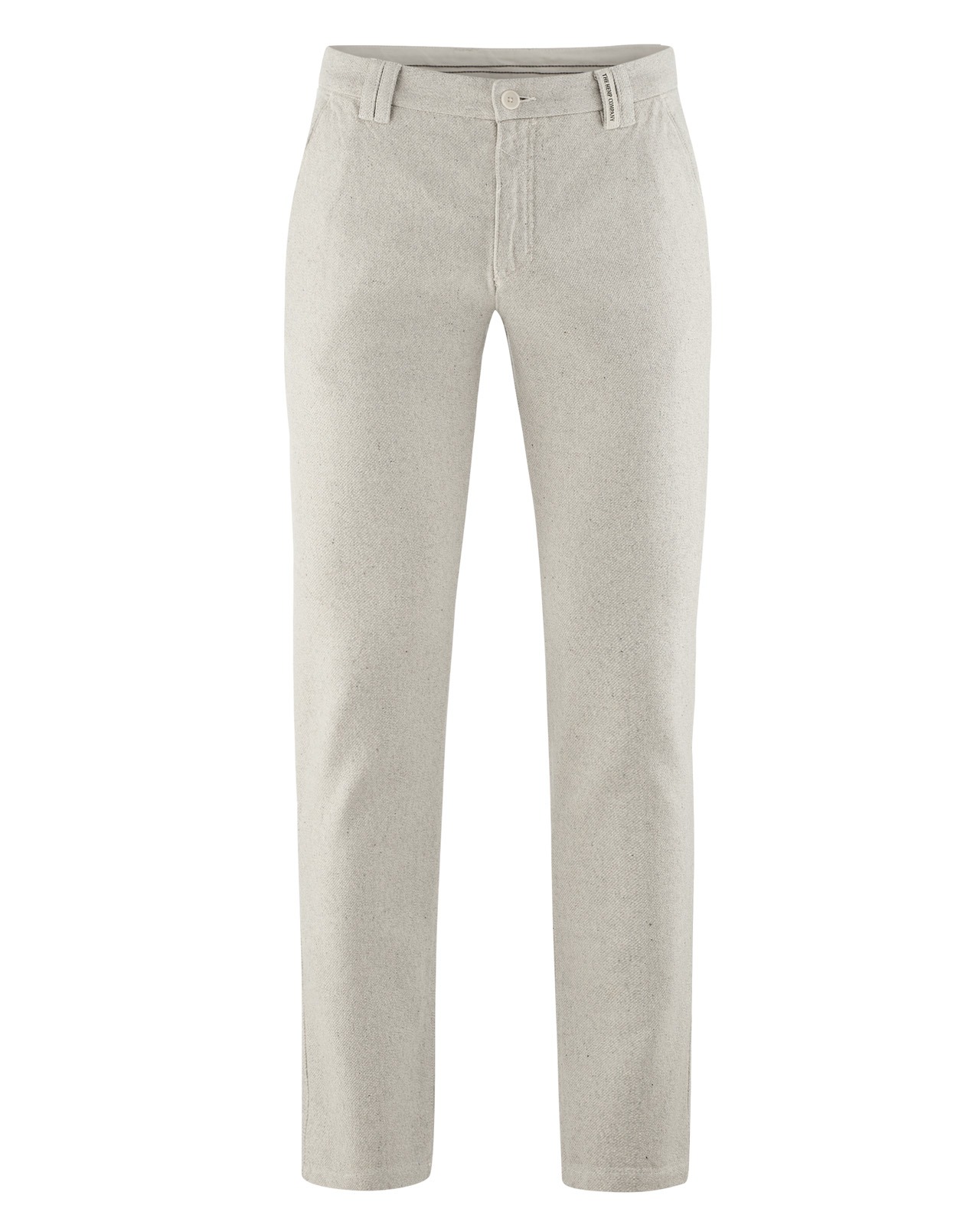 Pantaloni Chino Sport din Cânepă, Bumbac Reciclat și Bumbac Organic 2 Pantaloni Chino Sport din Cânepă, Bumbac Reciclat și Bumbac Organic – Natural – vedere purtat / detaliu